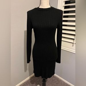Ambiance Black Long Sleeve Sweater Dress